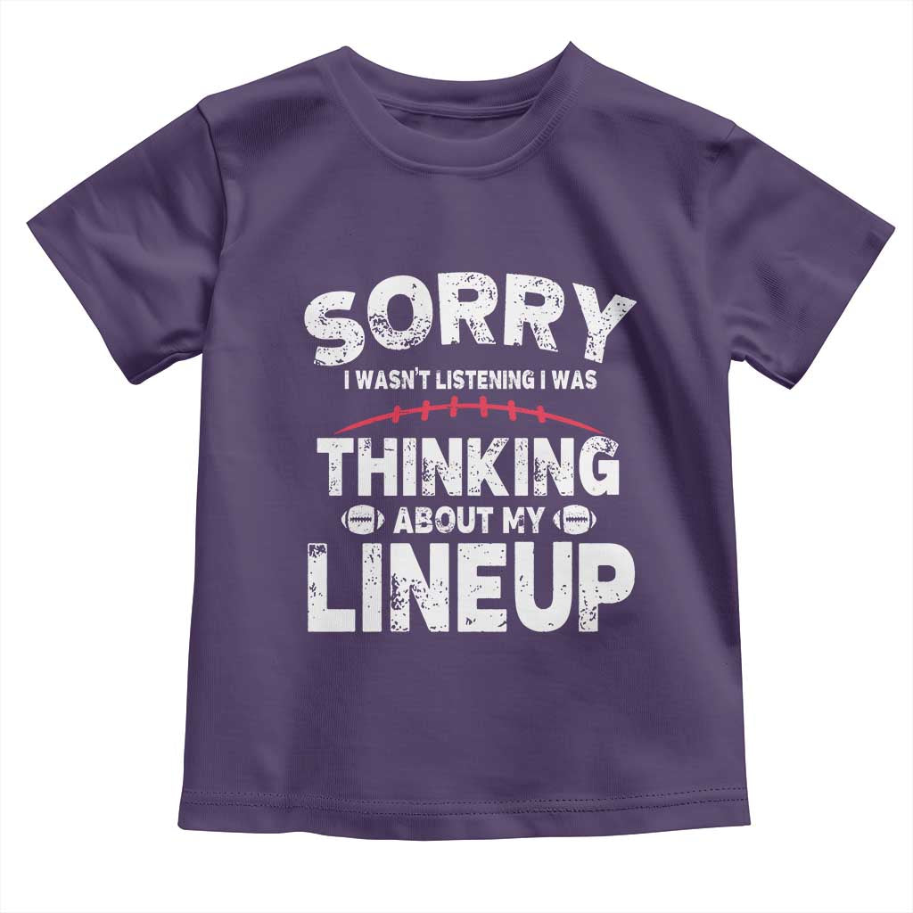 Funny Fantasy Football Player Toddler T Shirt Commissioner Draft Party TS10 Purple Print Your Wear