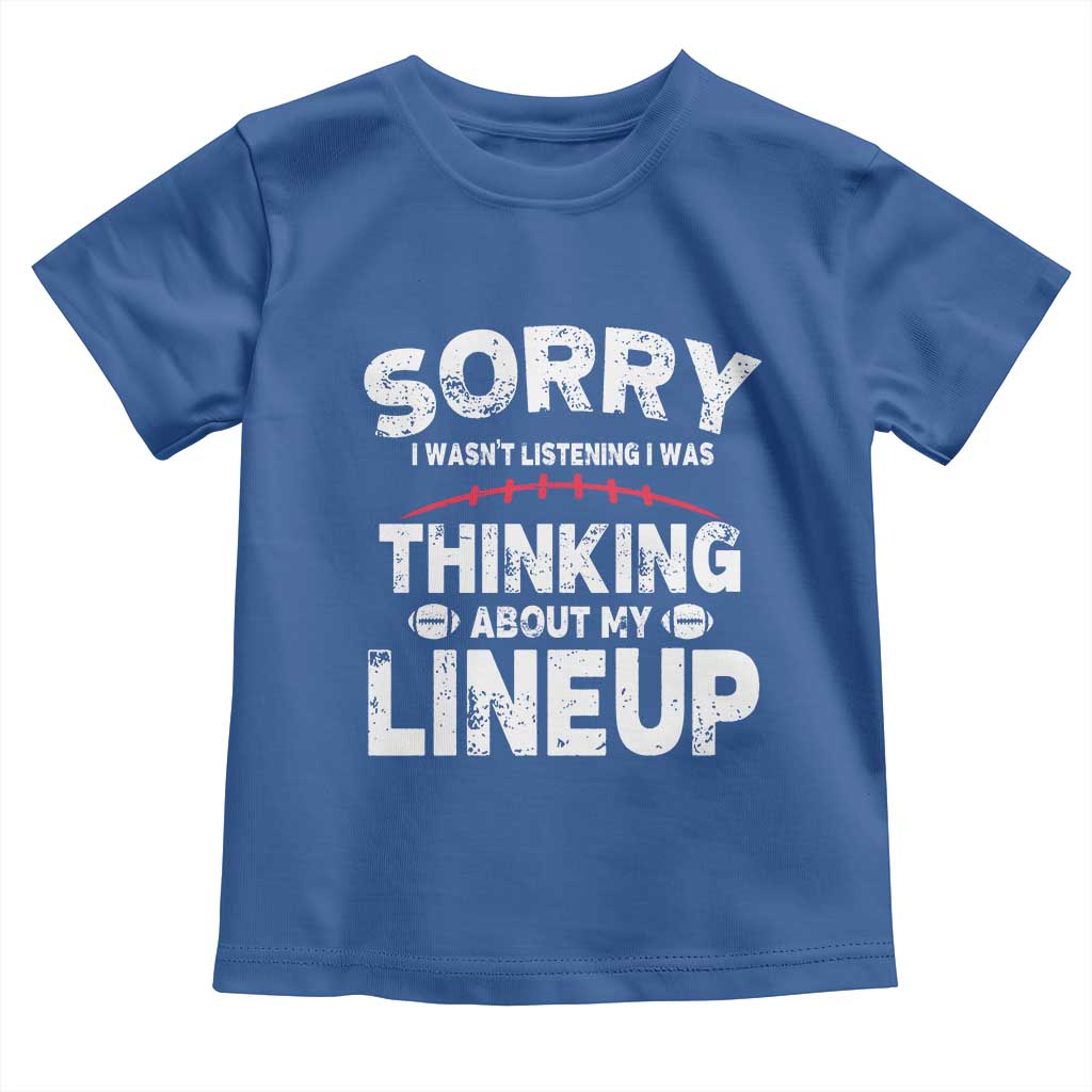 Funny Fantasy Football Player Toddler T Shirt Commissioner Draft Party TS10 Royal Blue Print Your Wear