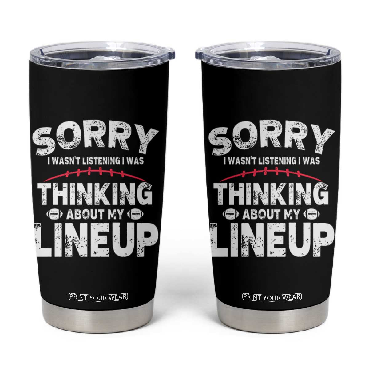 Funny Fantasy Football Player Tumbler Cup Commissioner Draft Party TS10 Black Print Your Wear
