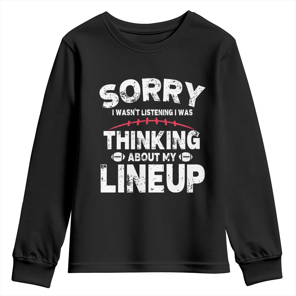 Funny Fantasy Football Player Youth Sweatshirt Commissioner Draft Party TS10 Black Print Your Wear