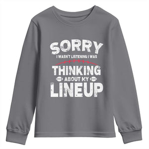 Funny Fantasy Football Player Youth Sweatshirt Commissioner Draft Party TS10 Charcoal Print Your Wear