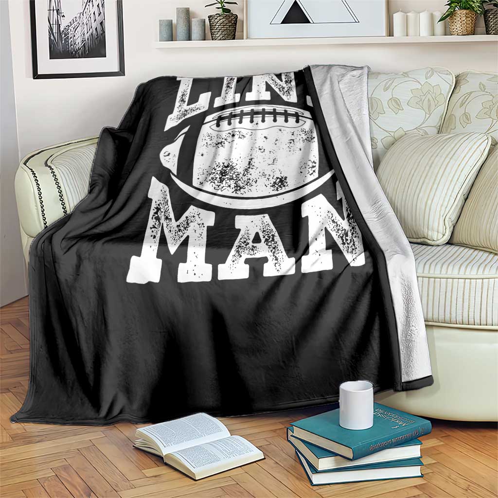 Football Linemen Throw Blanket Vintage Offensive Lineman TS10 Print Your Wear