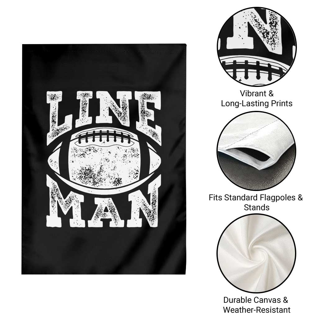 Football Linemen Garden Flag Vintage Offensive Lineman TS10 Print Your Wear