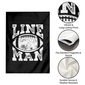 Football Linemen Garden Flag Vintage Offensive Lineman TS10 Print Your Wear