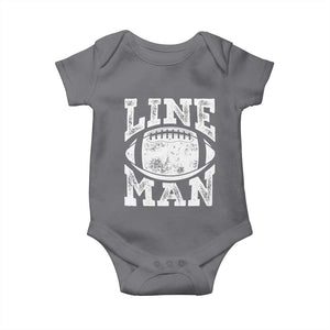 Football Linemen Baby Onesie Vintage Offensive Lineman TS10 Charcoal Print Your Wear