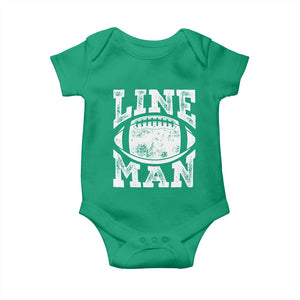 Football Linemen Baby Onesie Vintage Offensive Lineman TS10 Irish Green Print Your Wear