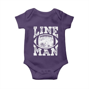 Football Linemen Baby Onesie Vintage Offensive Lineman TS10 Purple Print Your Wear
