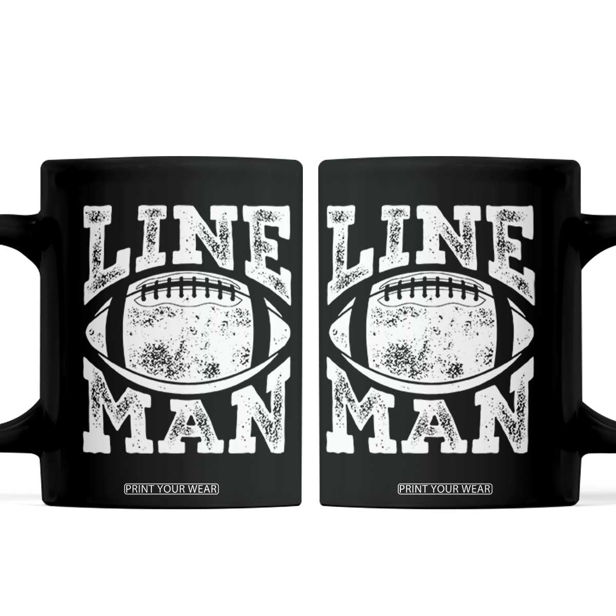 Football Linemen Coffee Mug Vintage Offensive Lineman TS10 Black Print Your Wear