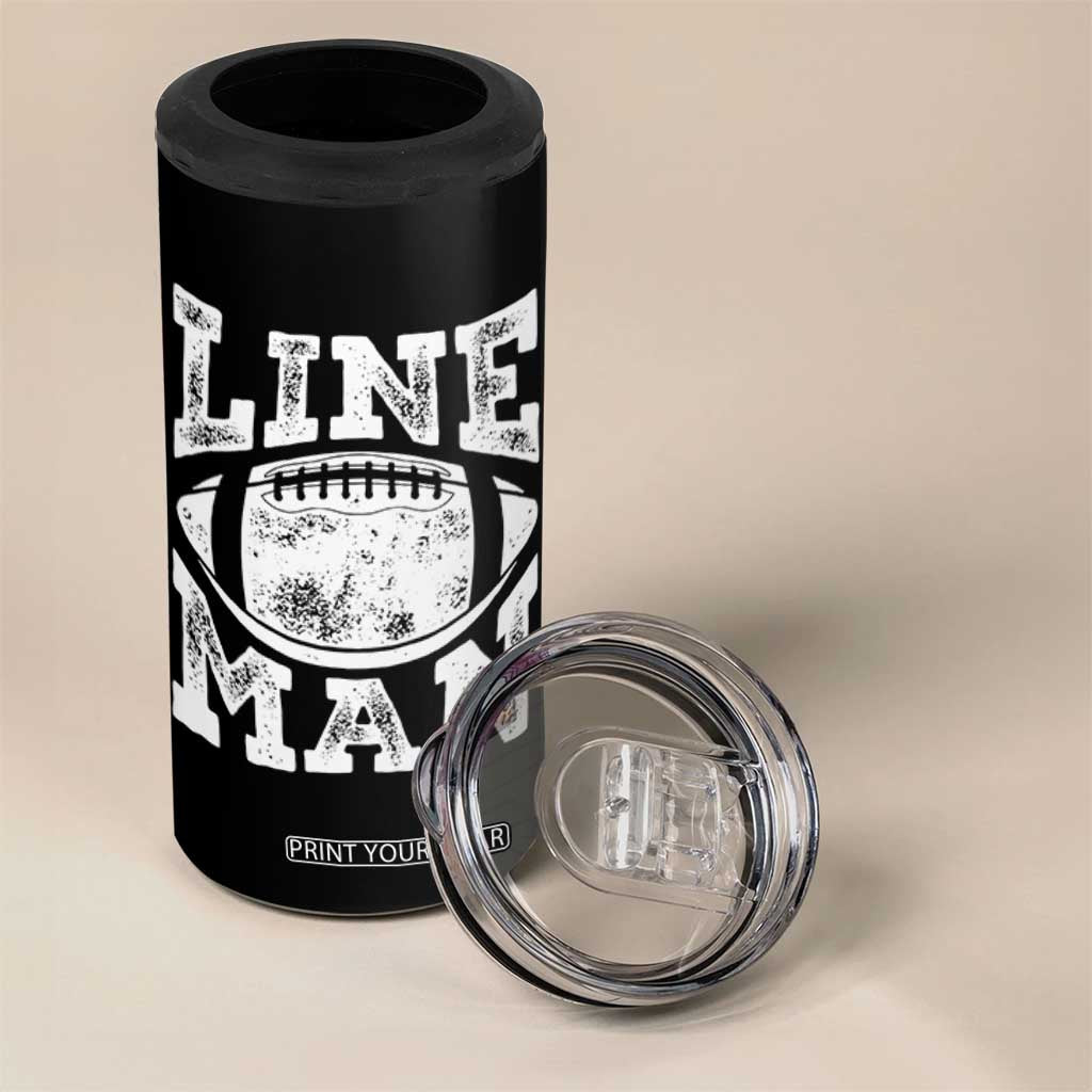 Football Linemen 4 in 1 Can Cooler Tumbler Vintage Offensive Lineman TS10 Print Your Wear
