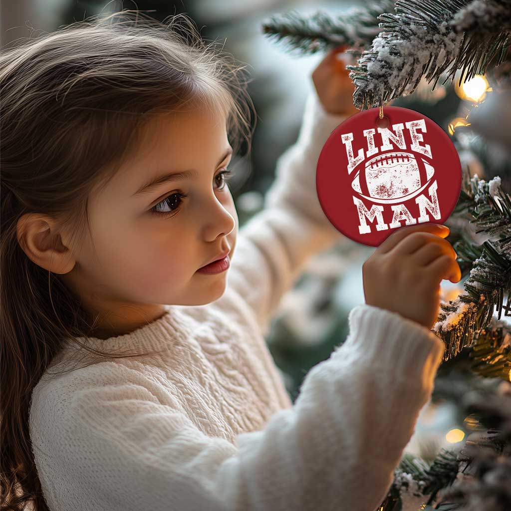 Football Linemen Christmas Ornament Vintage Offensive Lineman TS10 Print Your Wear