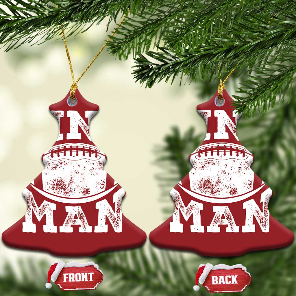 Football Linemen Christmas Ornament Vintage Offensive Lineman TS10 Christmas Tree Red Print Your Wear