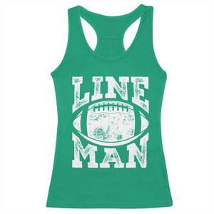 Football Linemen Racerback Tank Top Vintage Offensive Lineman TS10 Irish Green Print Your Wear