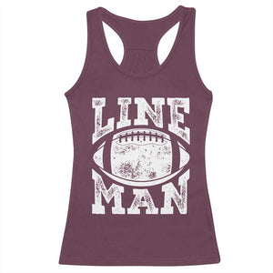 Football Linemen Racerback Tank Top Vintage Offensive Lineman TS10 Maroon Print Your Wear