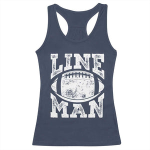 Football Linemen Racerback Tank Top Vintage Offensive Lineman TS10 Navy Print Your Wear