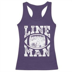 Football Linemen Racerback Tank Top Vintage Offensive Lineman TS10 Purple Print Your Wear