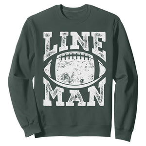 Football Linemen Sweatshirt Vintage Offensive Lineman TS10 Dark Forest Green Print Your Wear