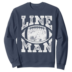 Football Linemen Sweatshirt Vintage Offensive Lineman TS10 Navy Print Your Wear
