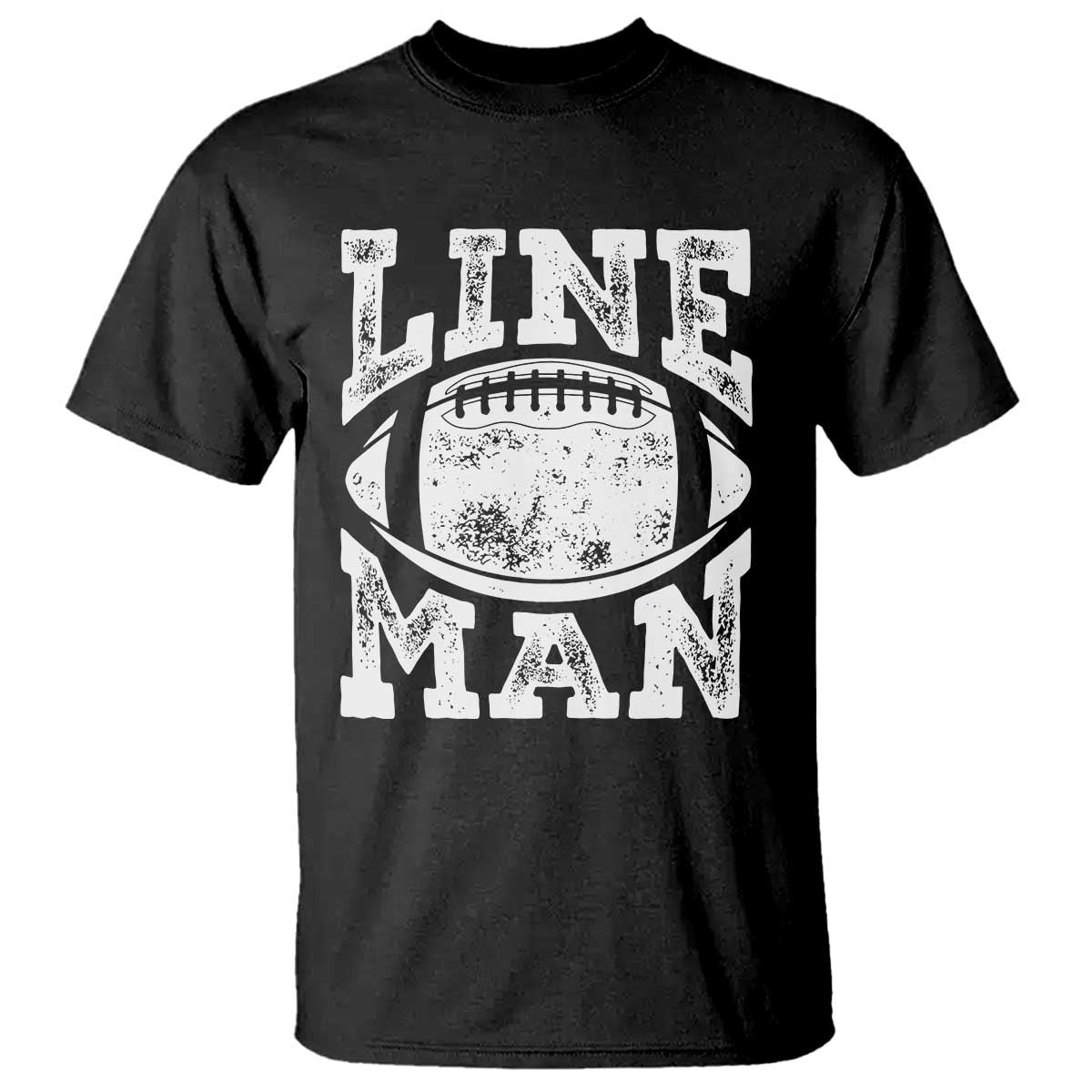 Football Linemen T Shirt Vintage Offensive Lineman TS10 Black Print Your Wear