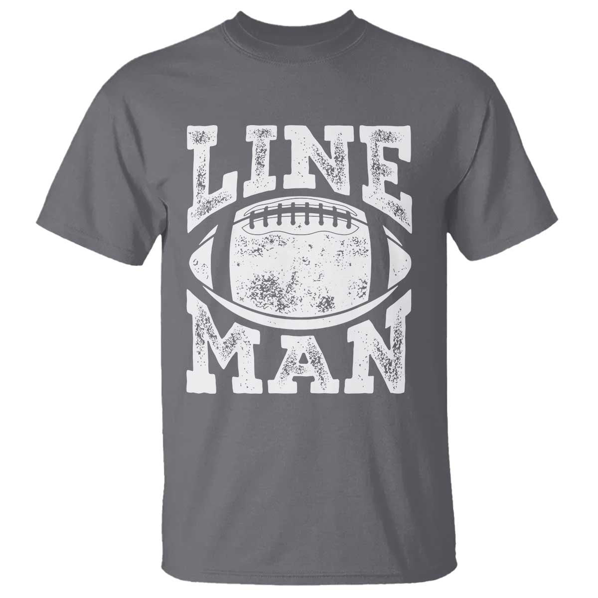 Football Linemen T Shirt Vintage Offensive Lineman TS10 Charcoal Print Your Wear