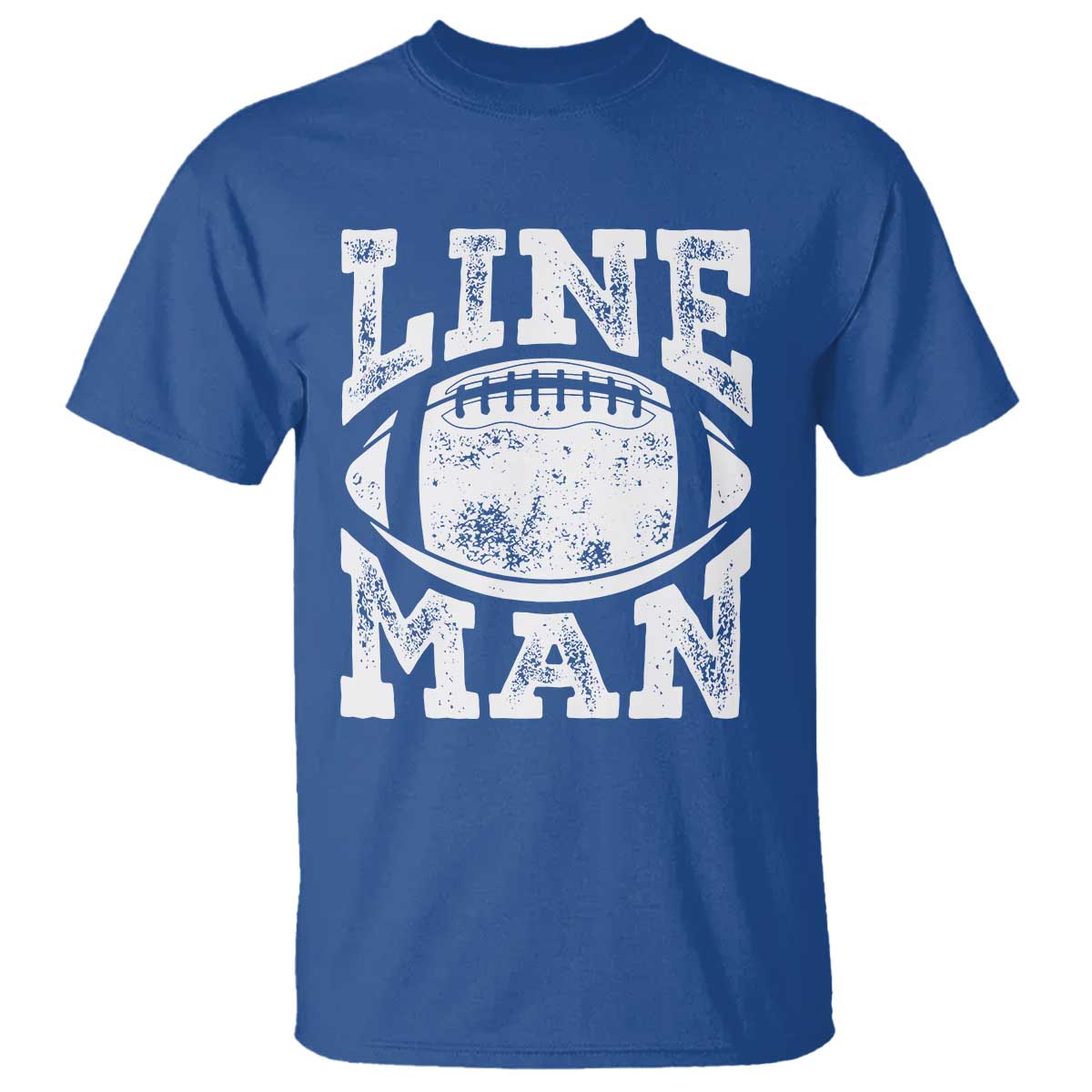 Football Linemen T Shirt Vintage Offensive Lineman TS10 Royal Blue Print Your Wear