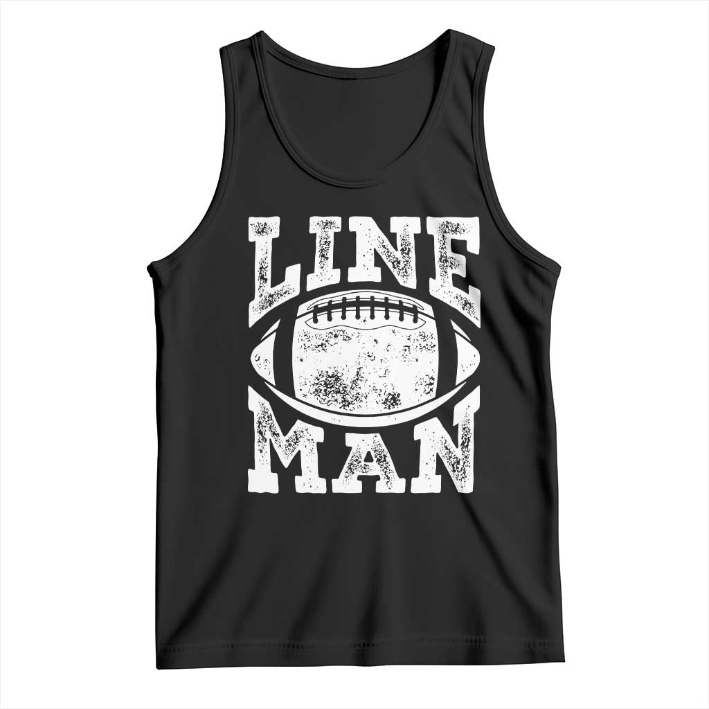 Football Linemen Tank Top Vintage Offensive Lineman TS10 Black Print Your Wear