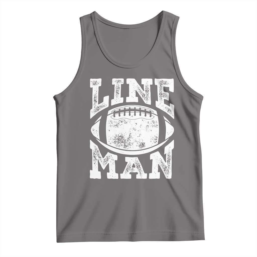 Football Linemen Tank Top Vintage Offensive Lineman TS10 Deep Heather Print Your Wear
