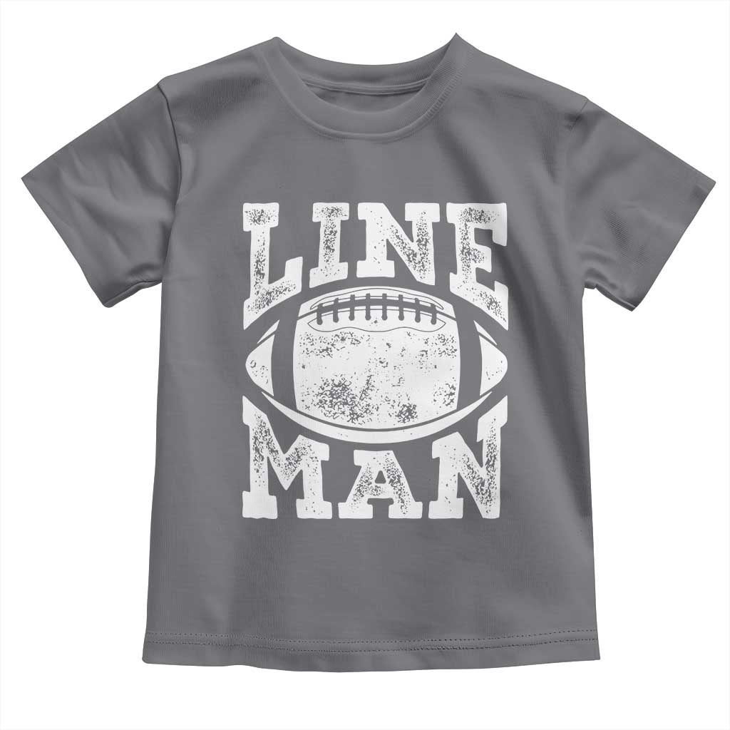Football Linemen Toddler T Shirt Vintage Offensive Lineman TS10 Charcoal Print Your Wear
