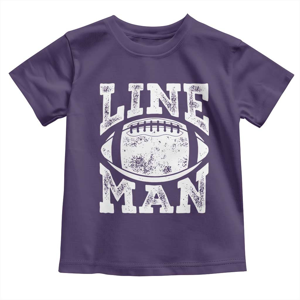 Football Linemen Toddler T Shirt Vintage Offensive Lineman TS10 Purple Print Your Wear