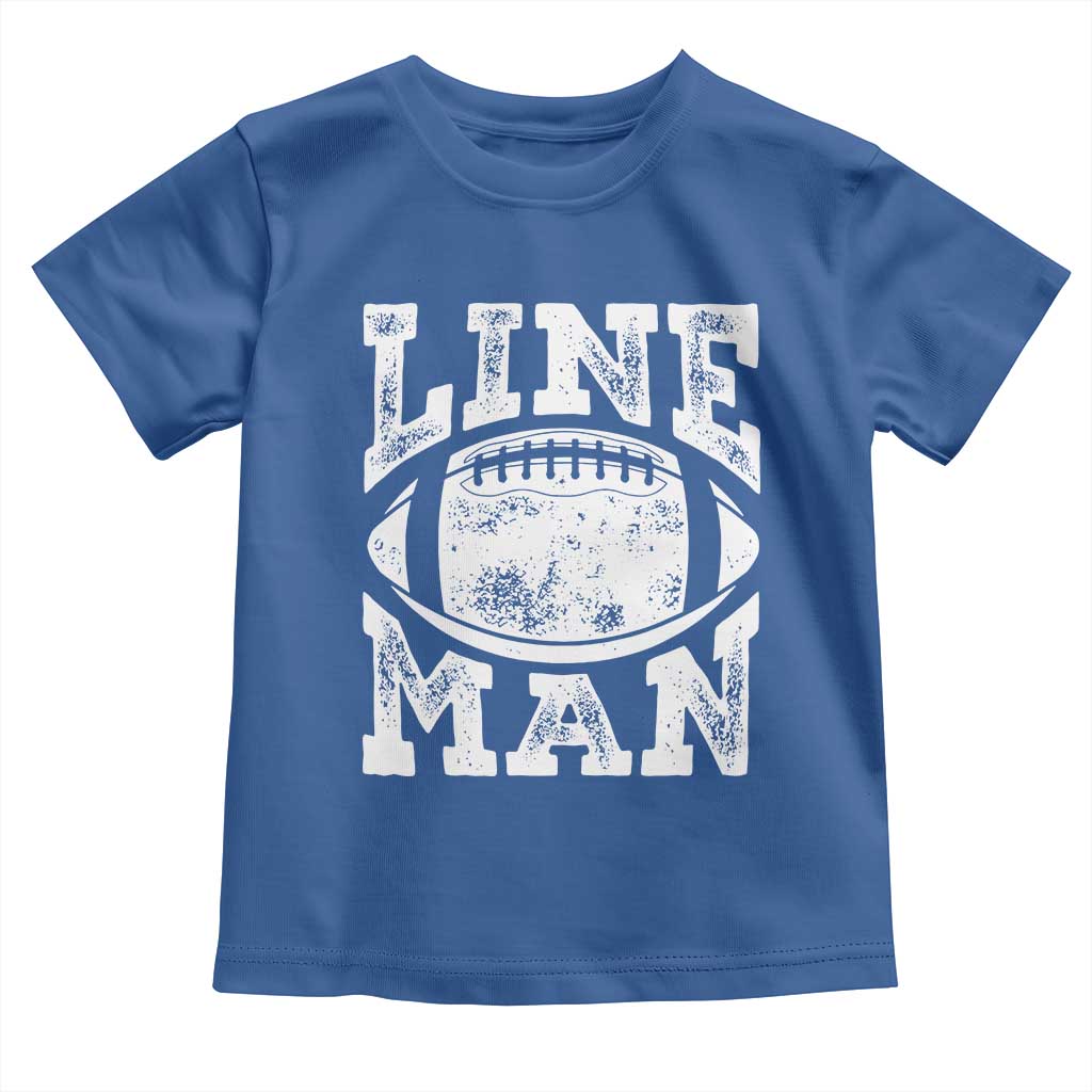 Football Linemen Toddler T Shirt Vintage Offensive Lineman TS10 Royal Blue Print Your Wear