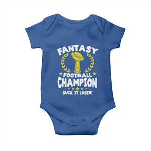 Fantasy Football Legend Baby Onesie Suck It Loser Funny Champ Champion Draft TS10 Royal Blue Print Your Wear