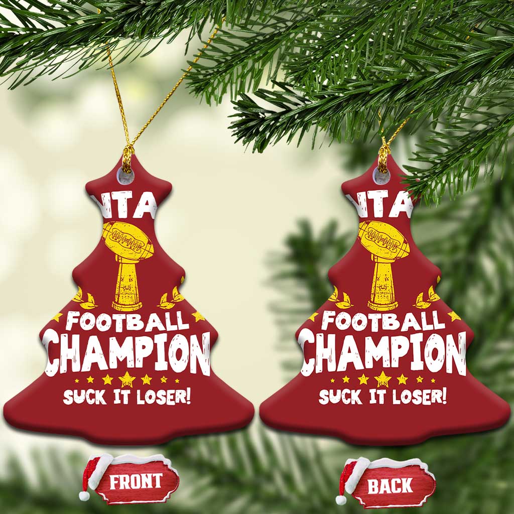 Fantasy Football Legend Christmas Ornament Suck It Loser Funny Champ Champion Draft TS10 Christmas Tree Red Print Your Wear