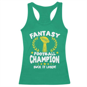 Fantasy Football Legend Racerback Tank Top Suck It Loser Funny Champ Champion Draft TS10 Irish Green Print Your Wear