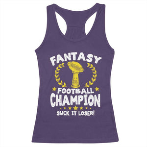 Fantasy Football Legend Racerback Tank Top Suck It Loser Funny Champ Champion Draft TS10 Purple Print Your Wear