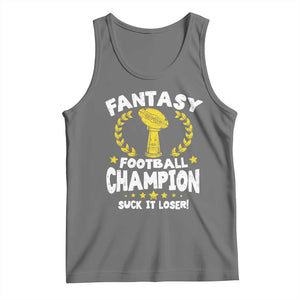 Fantasy Football Legend Tank Top Suck It Loser Funny Champ Champion Draft TS10 Black Heather Print Your Wear