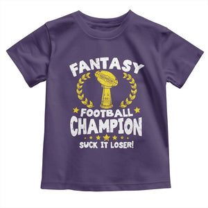 Fantasy Football Legend Toddler T Shirt Suck It Loser Funny Champ Champion Draft TS10 Purple Print Your Wear
