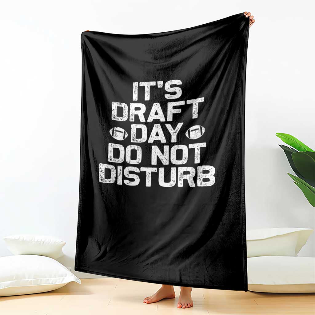 Funny Fantasy Football Throw Blanket It's Draft Day Do Not Disturb TS10 Print Your Wear