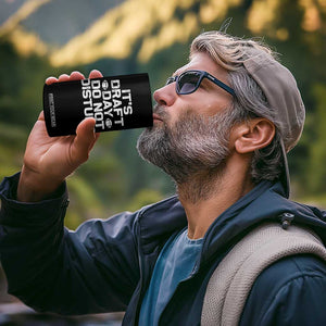 Funny Fantasy Football 4 in 1 Can Cooler Tumbler It's Draft Day Do Not Disturb TS10 Print Your Wear