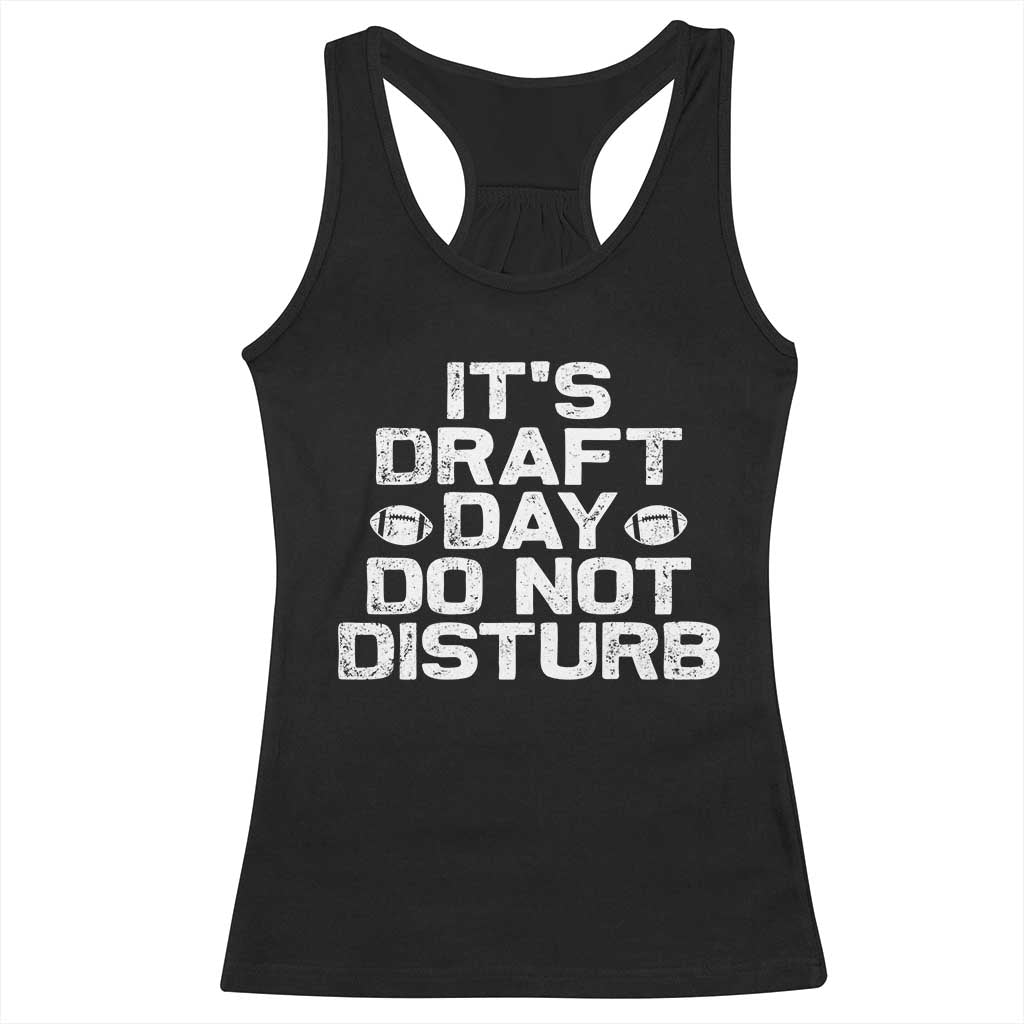 Funny Fantasy Football Racerback Tank Top It's Draft Day Do Not Disturb TS10 Black Print Your Wear
