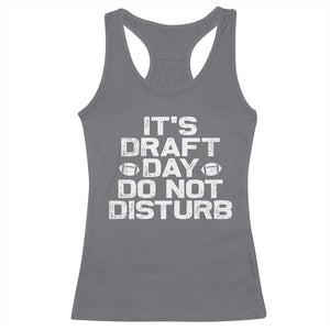 Funny Fantasy Football Racerback Tank Top It's Draft Day Do Not Disturb TS10 Charcoal Print Your Wear