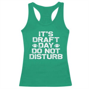 Funny Fantasy Football Racerback Tank Top It's Draft Day Do Not Disturb TS10 Irish Green Print Your Wear