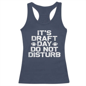 Funny Fantasy Football Racerback Tank Top It's Draft Day Do Not Disturb TS10 Navy Print Your Wear