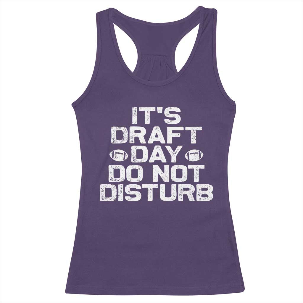 Funny Fantasy Football Racerback Tank Top It's Draft Day Do Not Disturb TS10 Purple Print Your Wear