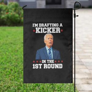Funny Fantasy Football Garden Flag Joe Biden Confused Drafting Kicker Draft Party TS10 Print Your Wear