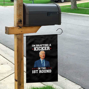 Funny Fantasy Football Garden Flag Joe Biden Confused Drafting Kicker Draft Party TS10 Print Your Wear