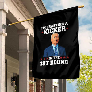 Funny Fantasy Football Garden Flag Joe Biden Confused Drafting Kicker Draft Party TS10 Print Your Wear