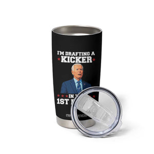 Funny Fantasy Football Tumbler Cup Joe Biden Confused Drafting Kicker Draft Party TS10 Print Your Wear