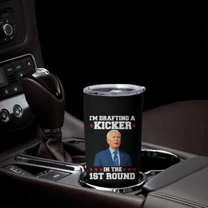 Funny Fantasy Football Tumbler Cup Joe Biden Confused Drafting Kicker Draft Party TS10 Print Your Wear