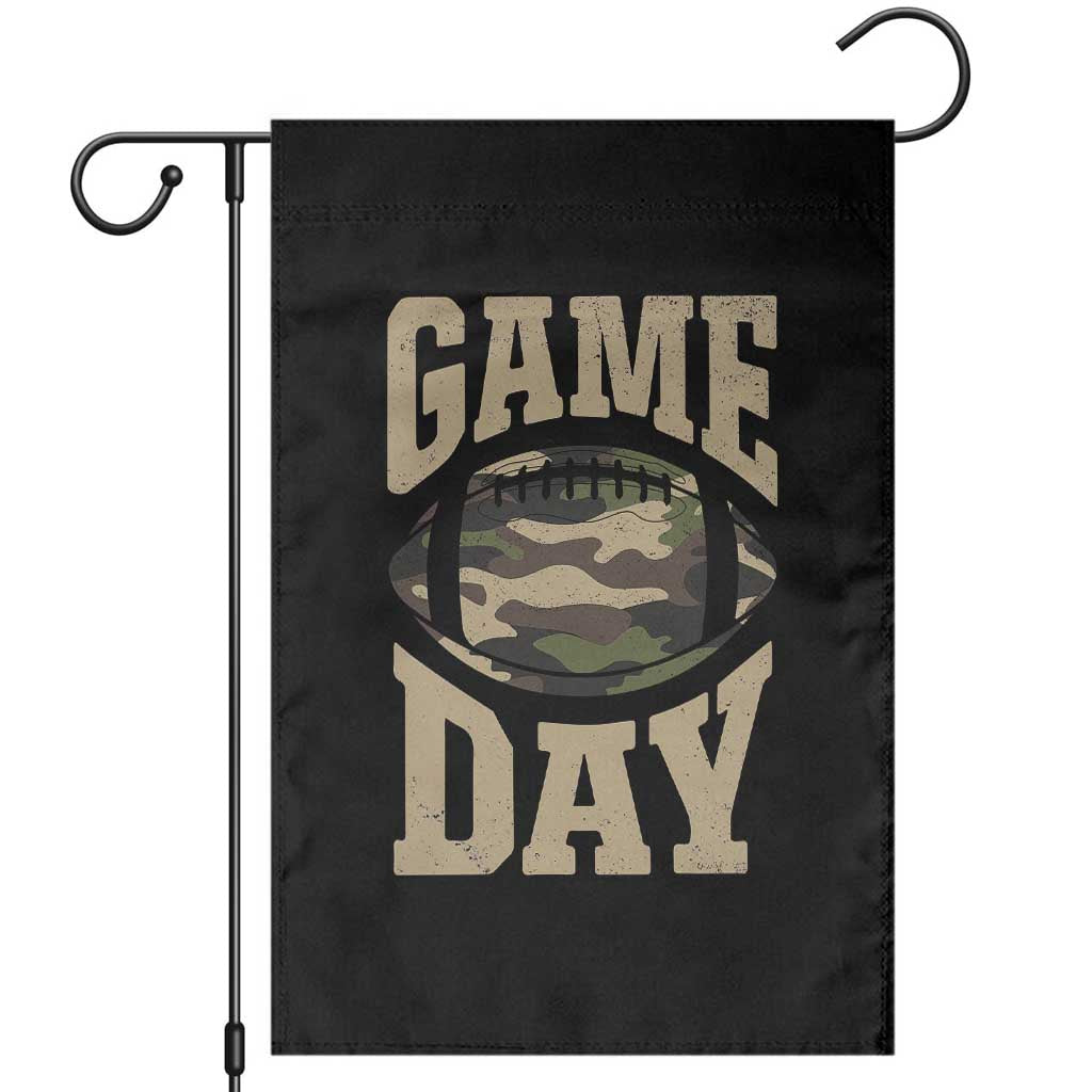 Game Day Football Garden Flag Funny Sunday Retro Camo Camouflage TS10 Black Print Your Wear