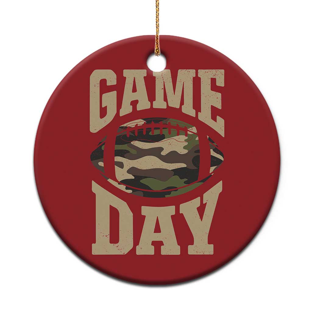 Game Day Football Christmas Ornament Funny Sunday Retro Camo Camouflage TS10 Print Your Wear