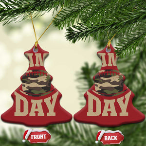 Game Day Football Christmas Ornament Funny Sunday Retro Camo Camouflage TS10 Christmas Tree Red Print Your Wear